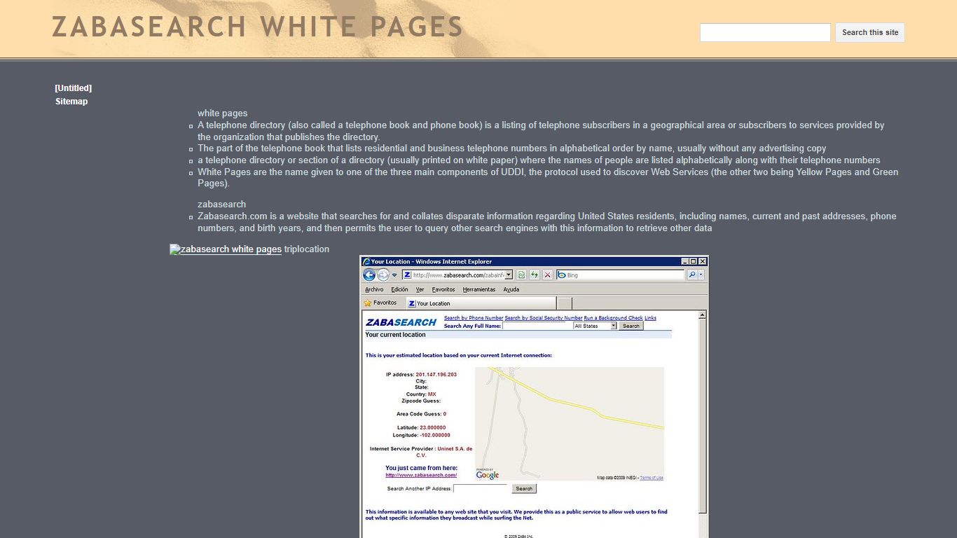 ZABASEARCH WHITE PAGES - Google